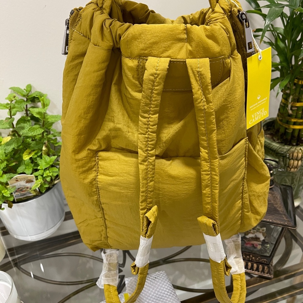 VINCE CAMUTO Washable Nylon Harlo Backpack/Bag in Olive Oil - Picture 5 of 12